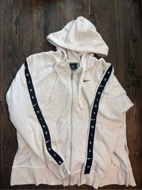 Nike Light Gray Zip Hoodie